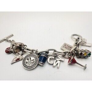 Kenneth Cole NYC Charm Bracelet Silver Tone NYC Theme 90s Y2K   Toggle